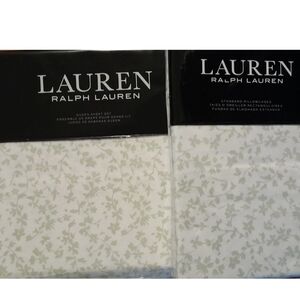 BRAND NEW RALPH LAUREN QUEEN 6PC SHEET FLORAL COLOR SAGE